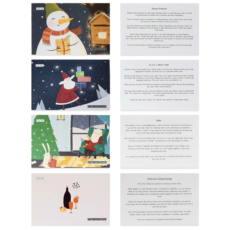 Mindfulness Advent Calendar for Tasks and Activities to help you