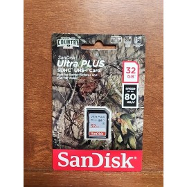 SanDisk Ultra Plus SDHC UHS-I 32 GB Card Speed Up To 80MB Camera Memory - NEW
