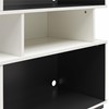 NTENSE Shadow Gaming Storage Unit Bookcase, White and Matte Black