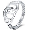 Jude Jewelers Stainless Steel Handcuff Infinity Promise Ring Wedding Engagement