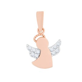 585 Rose Gold Angel Pendant, Precious metal