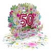 MeeSunnie Happy 50th Anniversary Card, 50 Years of Marriage Card,