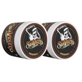 Suavecito Suavecito Pomade Original All Day Hold for Hairstyles for Men, Medium Shine Water Based Wax Like Flake Free Gel, Easy To Wash Out, 8 Oz, Pack of 2
