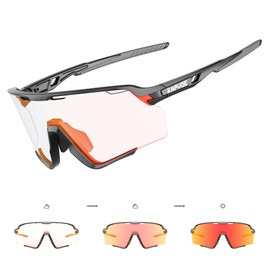 KAPVOE Photochromic Cycling Glasses Men Women Clear Mountain Bike Sunglasses MTB Bicycle Riding Sports Triathlon Running