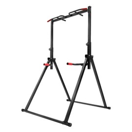 KOLHGNSE Pull Up Bar Station, Adjustable Height Home Gym Equipment Dip Bars Folding Design Doorway Garage Strength Training
