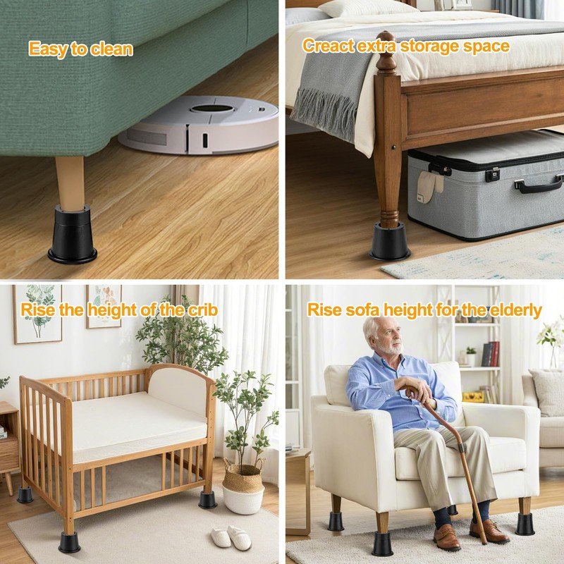 Uping Bedding Adjustable Furniture Riser 3 Inch