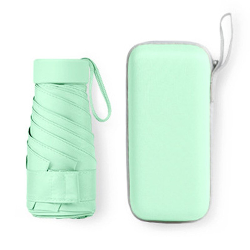 Mini Travel Sun Umbrella Waterproof Folding Umbrella Capsule Shape Umbrella