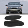 2pcs Front Door Panel Armrest Cover Black Artificial Leather Replacement