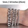 Cadoline Stainless Steel Bracelet 3-13mm & 7-10 Inch Black Gold/Silver