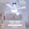 LED Ceiling Fan Light Dimmable 1000LM Screw In Ceiling Fans