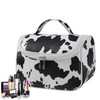 Makeup Organizer Bag - Cow Print Makeup Cosmetic Organizer Pouch