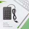 Wired Number Pad 18 Keys Ergonomic USB Plug and Play