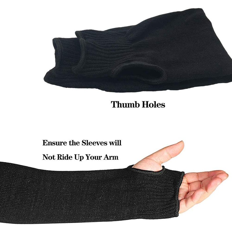 Heat Resistant Arm Sleeves with Thumb Hole, 18" Long Safety