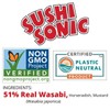 Sushi Sonic 51% Real Wasabi Powder, for Sushi, Sashimi, Snack