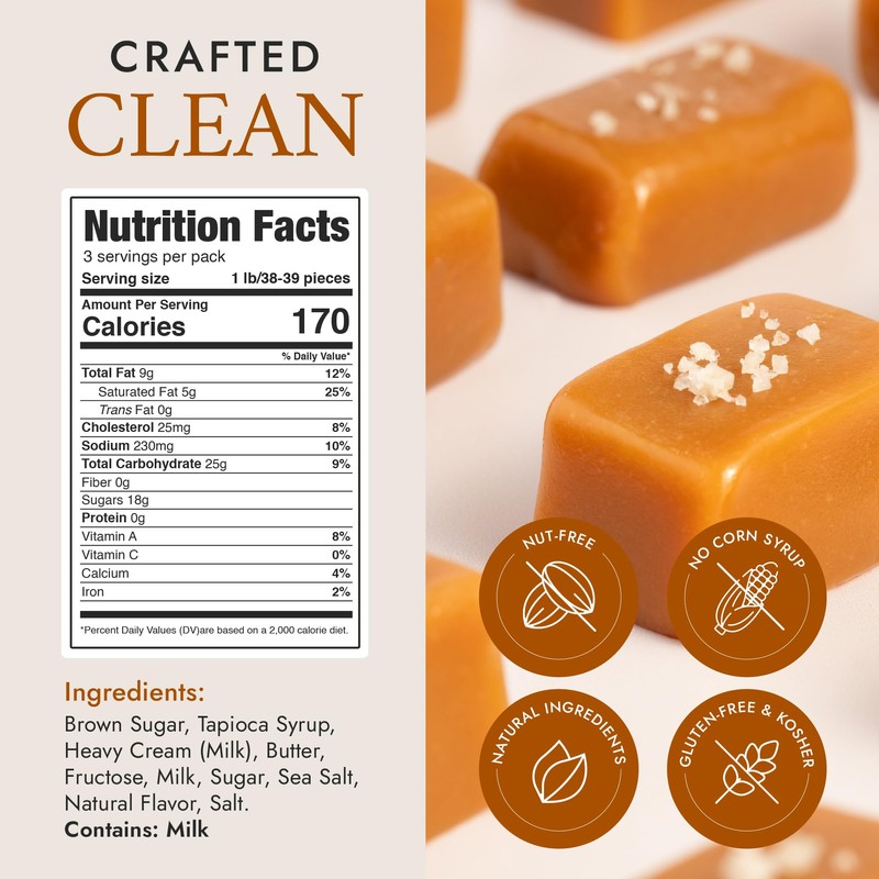 Béquet Celtic Sea Salt Caramels – Soft, Individually Wrapped Gourmet