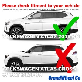 Window Deflectors Smoke Tinted in-Channel Side Window Vent Visor Deflectors Rain Guards Compatible with Volkswagen (VW) Atlas 2018-2025 - 4pcs. GW0800