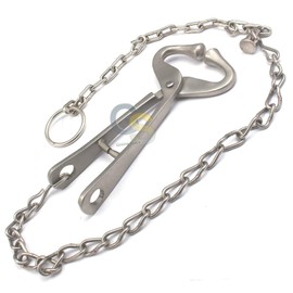 New German Grade Bull Cow Nose Lead with Chain Show Cattle Steel Farm Ranch Veterinary by G.S ONLINE STORE