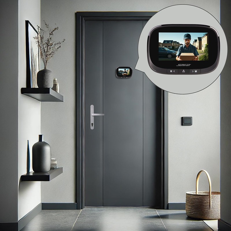 Somikon Front Door Camera: Digital Door Viewer Camera with 4.3
