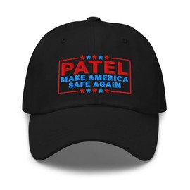 President Trump MAGA 2025 Embroidered Dad Hat, Kash Patel FBI Director Support Black