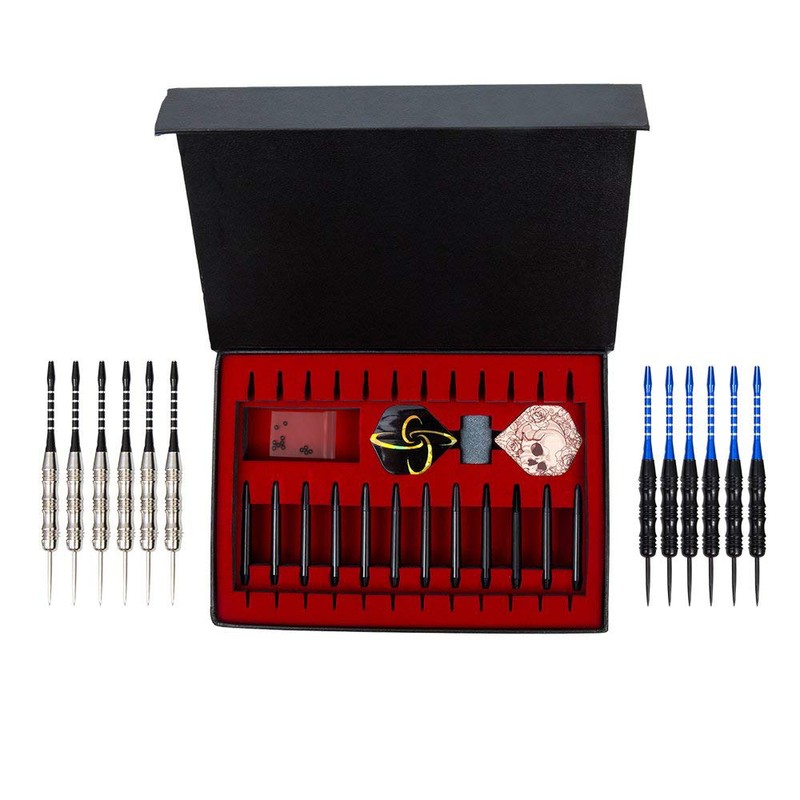 WINSDART ADKX Steel Tip Darts 12 Pack Set with Nonslip