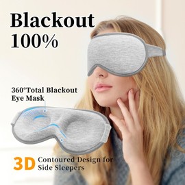 Sleep Mask for Men Gift Box 2 Pack, 3D 100% Blackout Sleeping Eye Masks for Sleep Aids, Eye Covers for Sleeping Masks, Birthday Gifts for Men Dad Husband Friend Anniversary Unique Ideas, Black & Gray