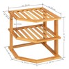 bremermann Corner Shelf, 3 Levels, Bamboo, Approx. 25 x 27