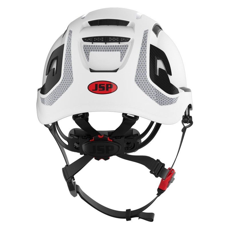 JSP EVO ALTA Dualswitch Safety Helmet Wheel Ratchet Vented White