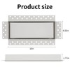 Zion 4" x 10" Flush Mount Stainless Steel White Wall