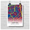 GroundDesigns FC BARCELONA Football Gift CAMP NOU Stadium Art Unframed