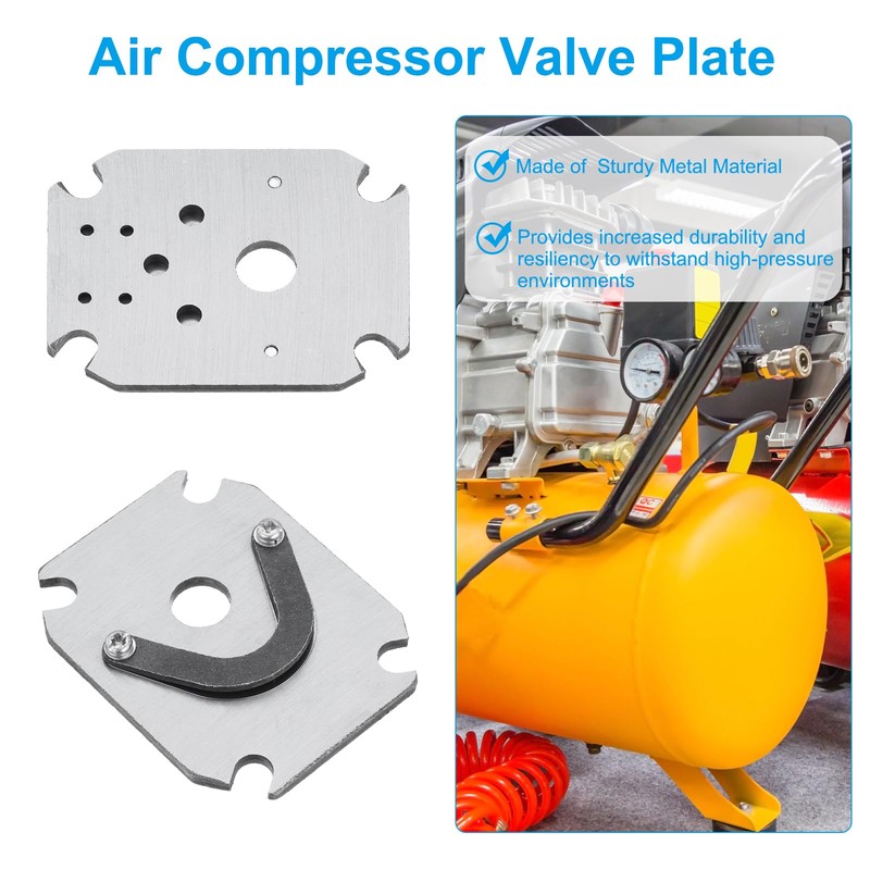 PATIKIL Air Compressor Valve Plate, 2 Set Metal Air Compressor