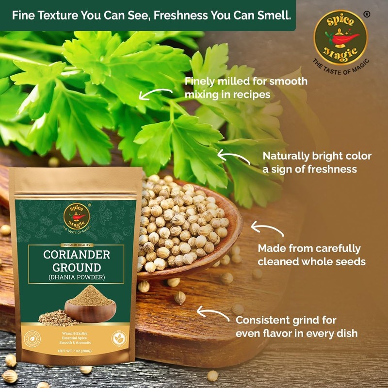 Spice Magic Ground Coriander Powder - 100% Pure & Freshly