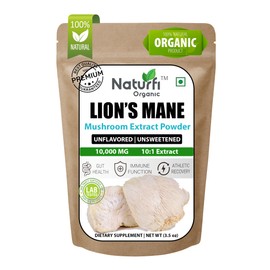 Naturfi Organic - Lion’s Mane Powder - 100 Servings - 35% beta-glucans - Organic Lions Mane Mushroom Extract