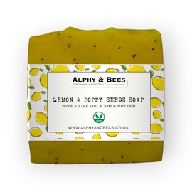 Alphy & Becs - Vegan Handmade Soap - Lemon & Poppy seeds