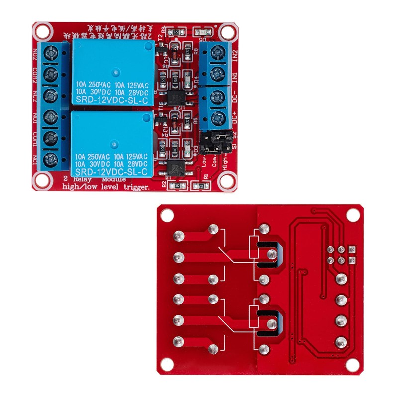 hiBCTR 2PCS DC 12V 2 Channel Relay Module with Isolated