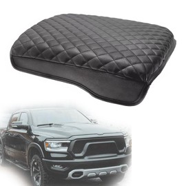 QSYPSS Center Console Cover Fits 2019-2025 Ram 1500 PU Leather Armrest Box Protective Cover for 5th Ram 1500 Center Console Middle Console Cover Accessories Bucket Seat Only