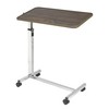 Drive Medical Tilt-Top Overbed Table with Wheels, Walnut