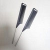 Steel Handle Rat Tail Comb for Parting, Bangs, Hair Dyeing, Salon Use Barber Shop 5ea