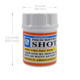 Funny Pill Bottle Shot Glasses for Men Set of 3 – 2 oz Rx Novelty Shot Glass Set, Hilarious Gag Gifts for Birthday, Christmas, or Party – Unique Gift Idea for Co-Workers, Friends & Family