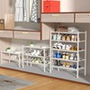 ROMGUAR CRAFT 4 Tier Bamboo Shoe Rack for Closet Free