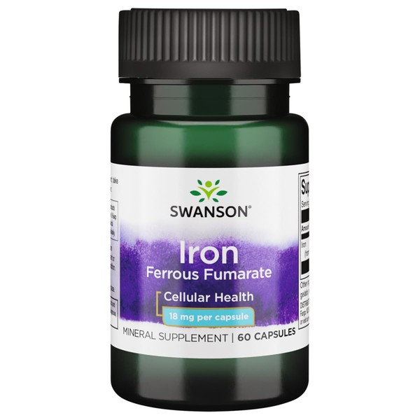 Swanson Iron (Ferrous Fumarate) - Mineral Supplement Promoting Energy Support
