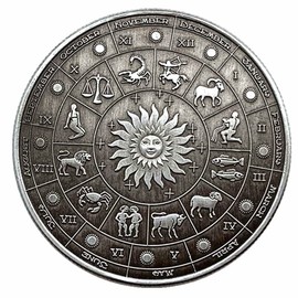 Creative Twelve Constellations Zodiac Coin Challenge Ancient Silver Commemorative Coins Home Decor Crafts Art Collection Gift (Gemini)