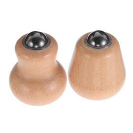 TOVINANNA 2pcs Wood Handle Facial Massage Roller for Neck and Face Portable Handheld Tool with Comfortable Grip Relieves Facial Fatigue and Supports Compact Travel