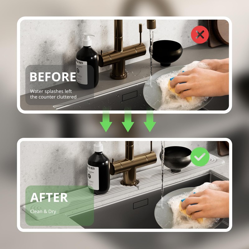 Slow Slog Quick Dry Sink Splash Guard - 30" Instant