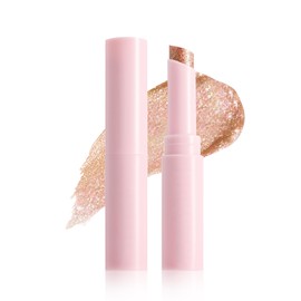 Jelly Highlighter Eyeshadow Stick, Jelly Shimmer Eyeshadow and Highlighter Stick, Multi-use Makeup for Eye and Face, Glitter Makeup with Long Lasting Eye Shadow Sticks Facial Make up Gift for Women 06