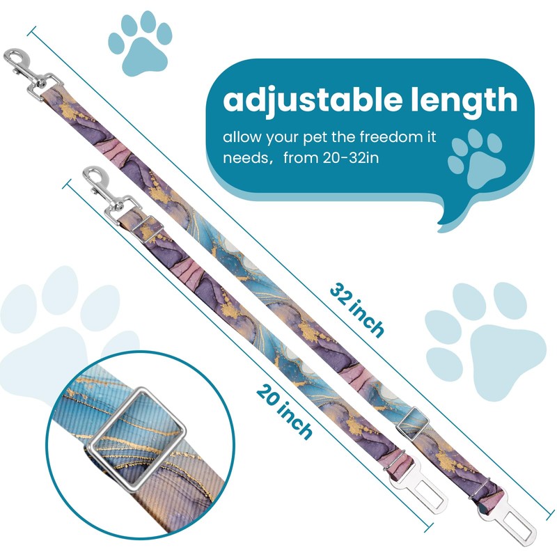 Adjustable pet cat and Dog car seat Belt，The Lanyard is