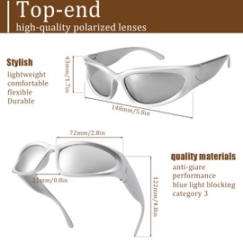 2Pcs Wrap Around Sunglasses, Ladies Wrap Around Sunglasses, Glasses Men Blue Light Protection-Classic Ultra Light Shades for Men&Women, Running Driving Fishing Cycling Golf