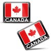SkinoEu® 2 x 3D Stickers Canada Canada Flag Canadian Flag