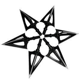 Bgary Broadheads 100 Grain Fixed Blades Archery Broadheads for Crossbow Recurve Bow and Compound Bow 6 Pcs Black