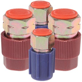 GLEAVI 4 Set R12 to R134a Adapter Ac Retrofit Air R1234yf to R134a Adapter R12 to R134a Conversion Stand for Glass Dispenser Adaptor Valve Core Conversion Adapter Recharge Connector Car