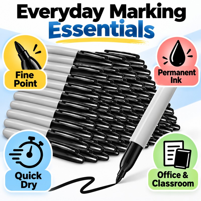 Fine Point Permanent Markers – Durable Long-Lasting Ink Pens for